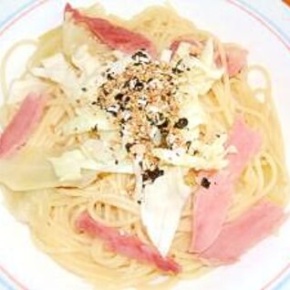 ベーコンとキャベツのパスタ